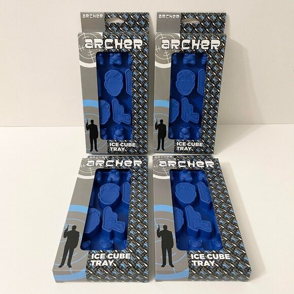 2016 Lot of 4 FX Series Archer Flexible Silicone Ice Cube Tray - Picture 2 of 15